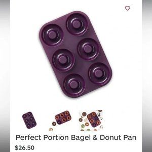 NWT Epicure Perfect portion Silicone mold Bagel & Donut Pan